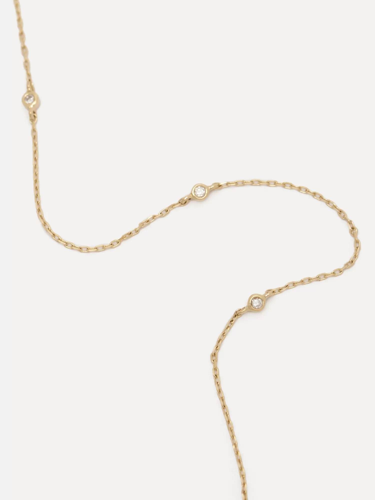 Les Soeurs 14K Collier Rey Triple Diamond Gold Best