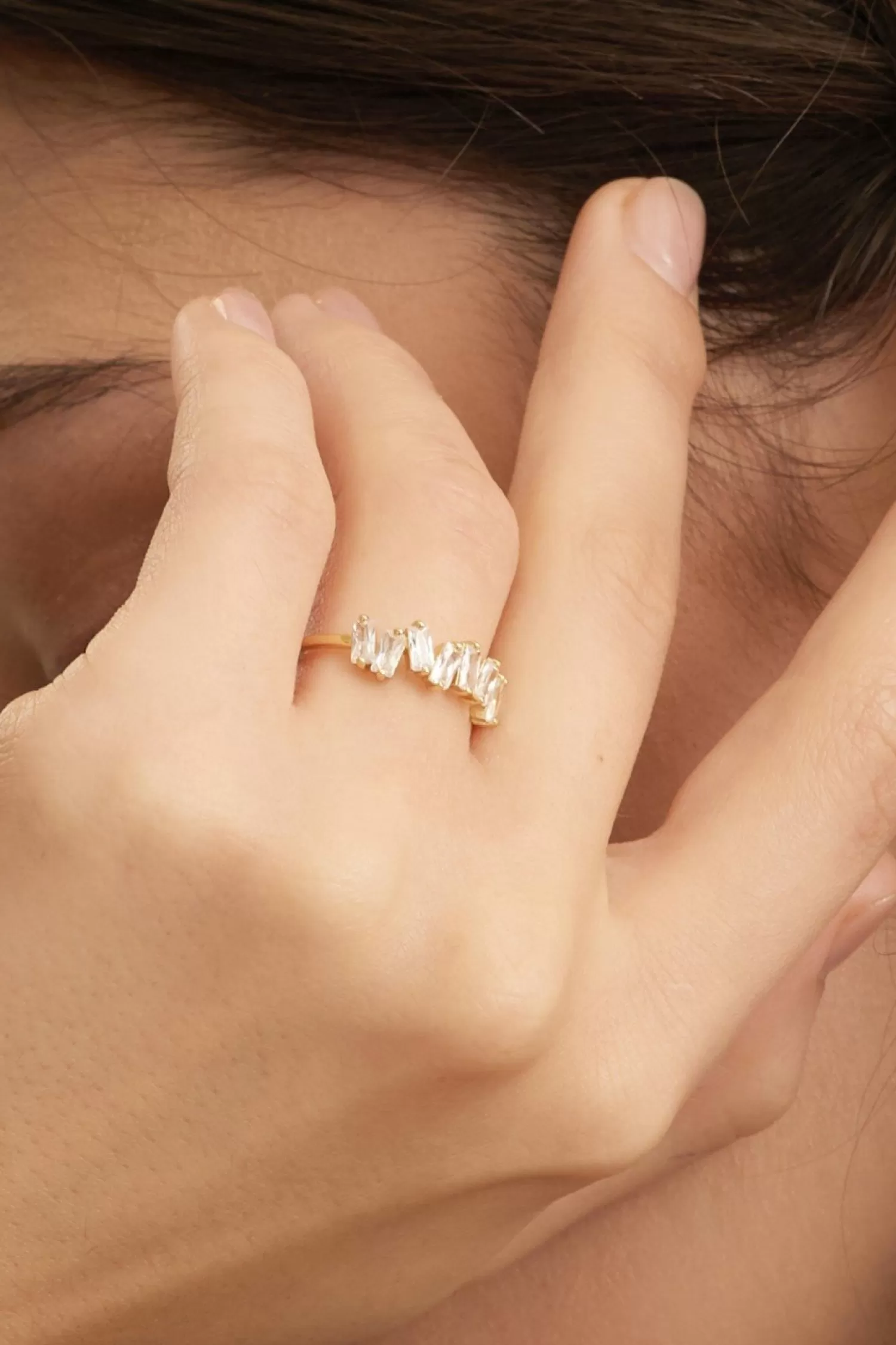 Les Soeurs Bague Chloe Baguette Gold New