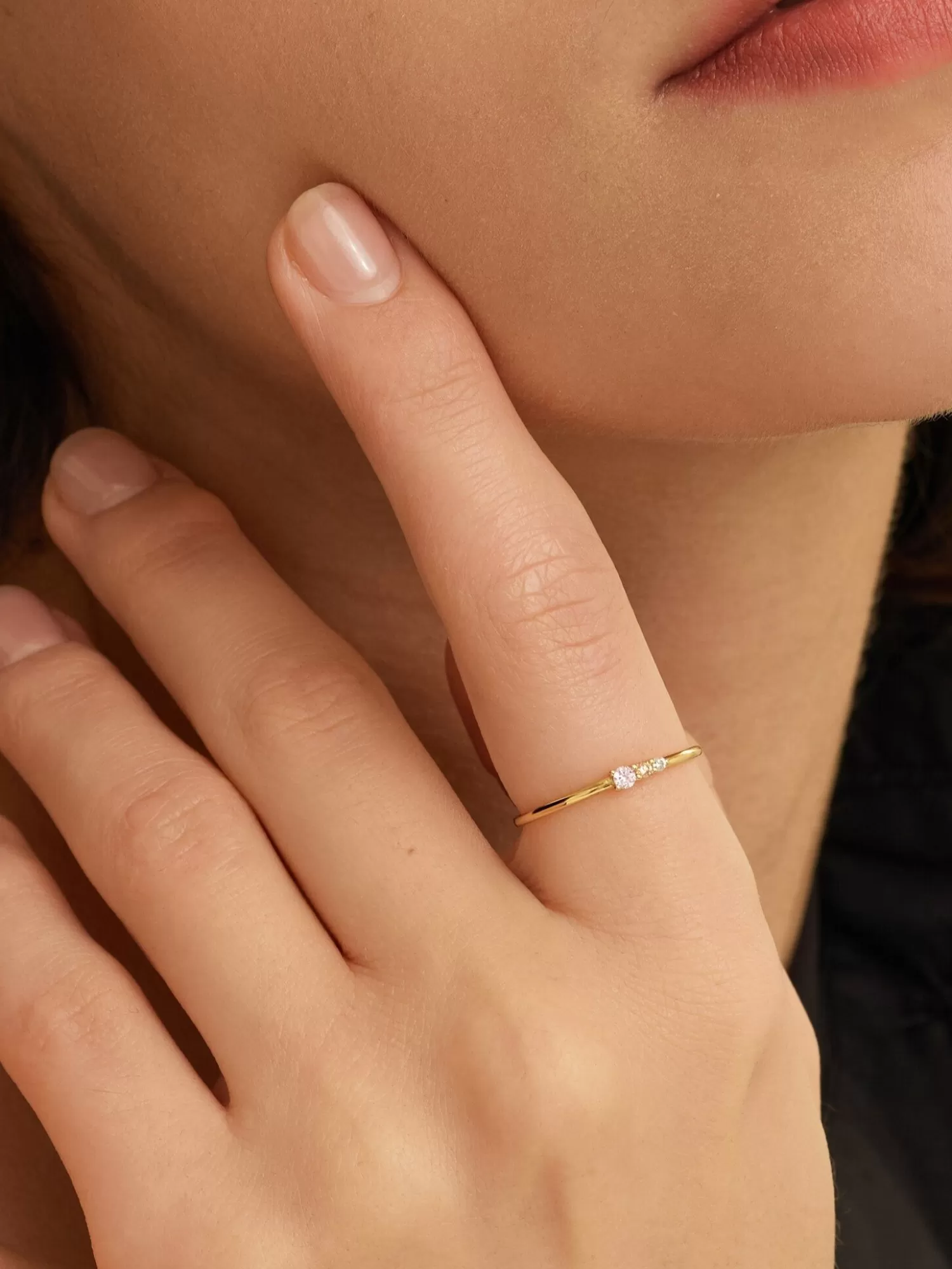 Les Soeurs Bague Chloe Vintage Triple Pierre Flash Sale