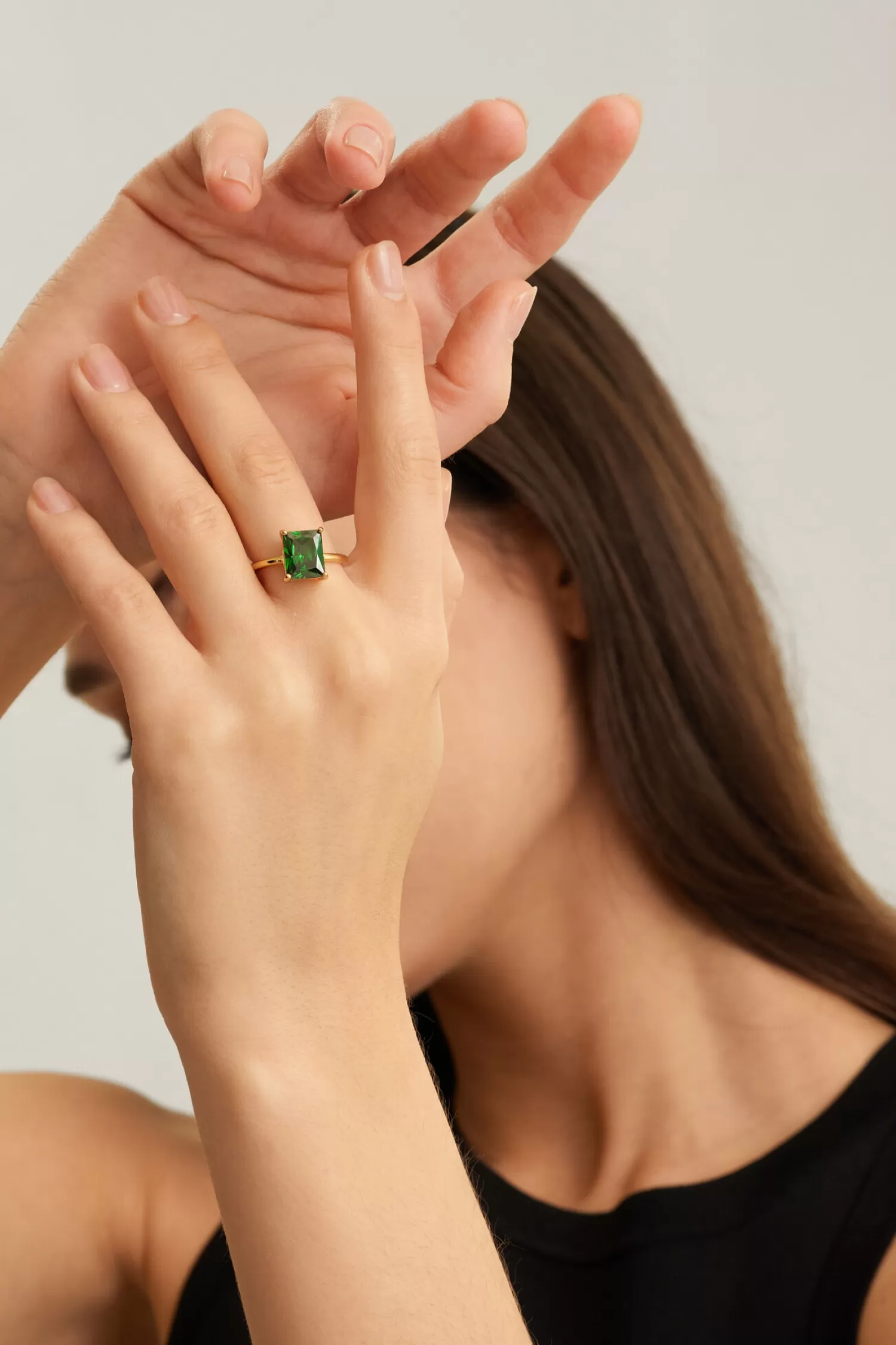 Les Soeurs Bague Gioia Emerald Gold Flash Sale