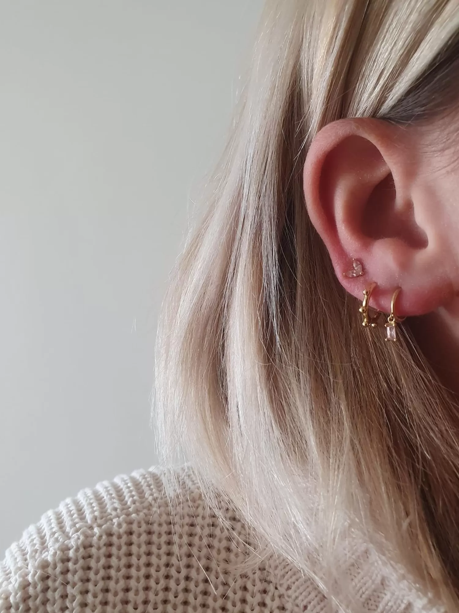 Les Soeurs Boucle D'Oreille Jolie Feuille Double Cheap