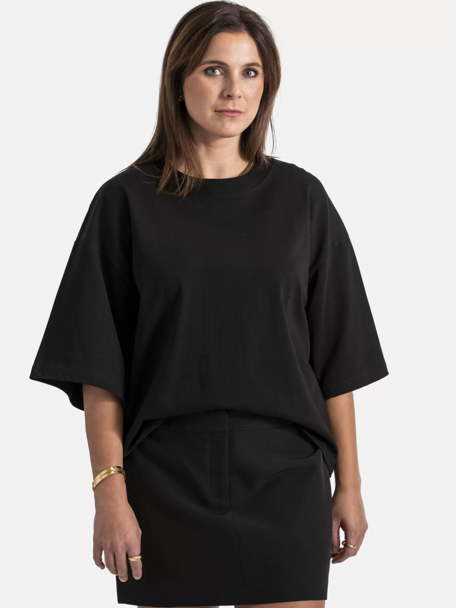 Les Soeurs Boxy T-Shirt Tiara Black Online