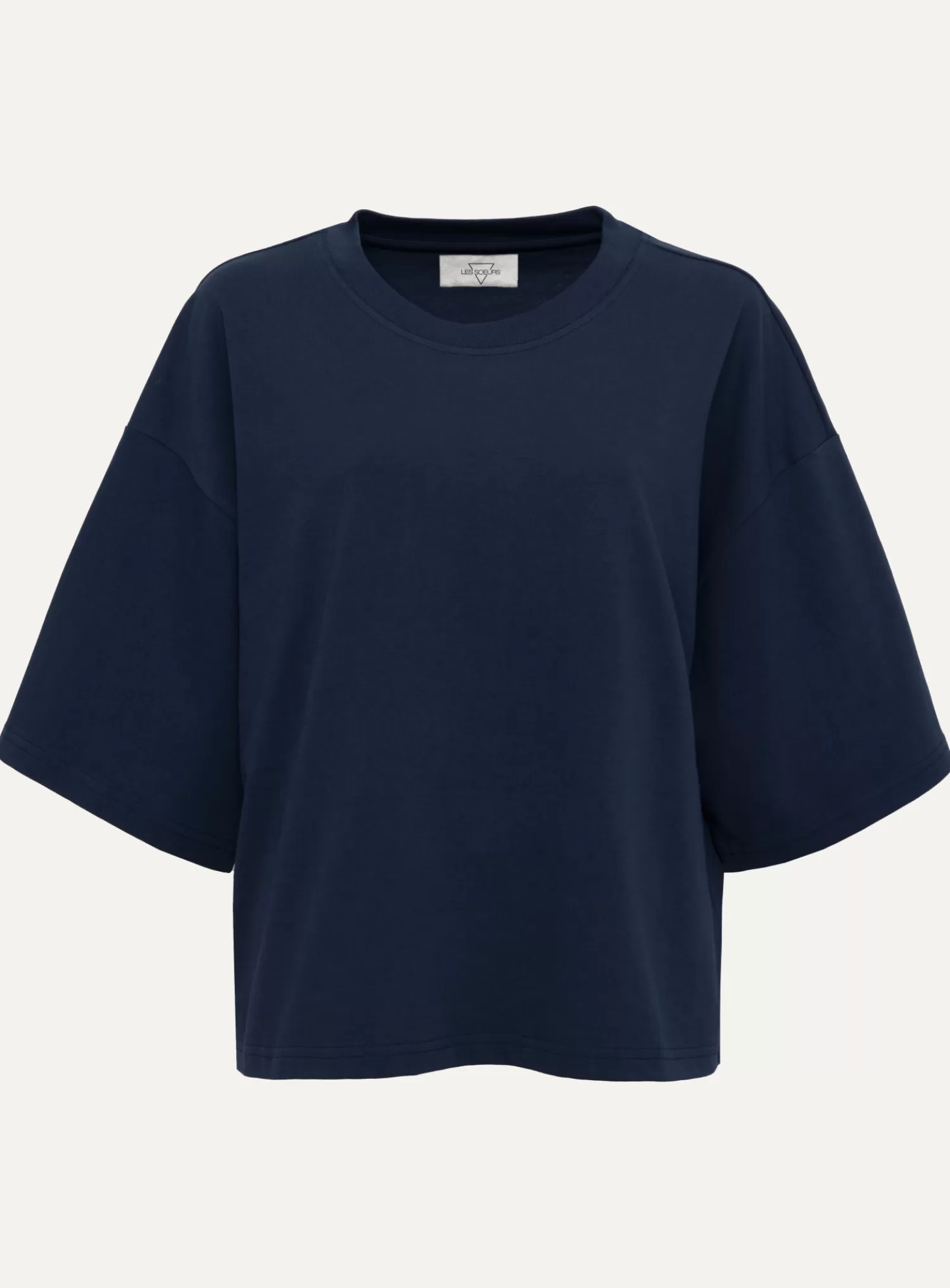 Les Soeurs Boxy T-Shirt Tiara Navy New