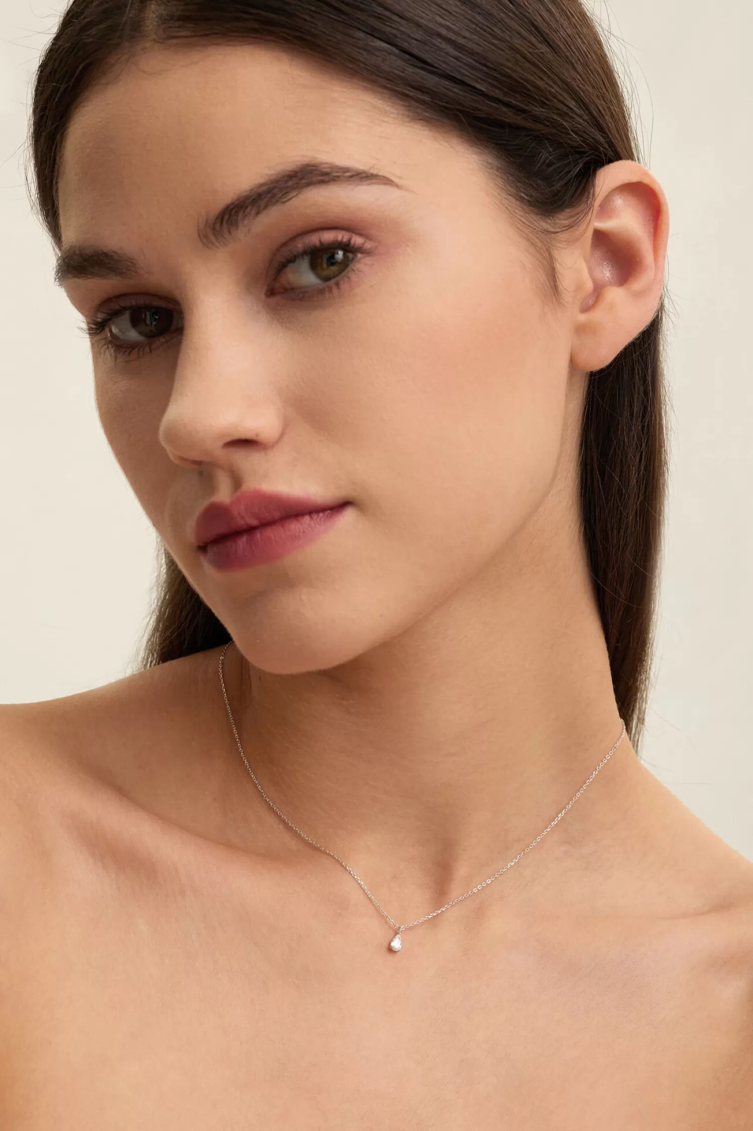 Les Soeurs Collier Romee Extra Fine Chain Pear Shop