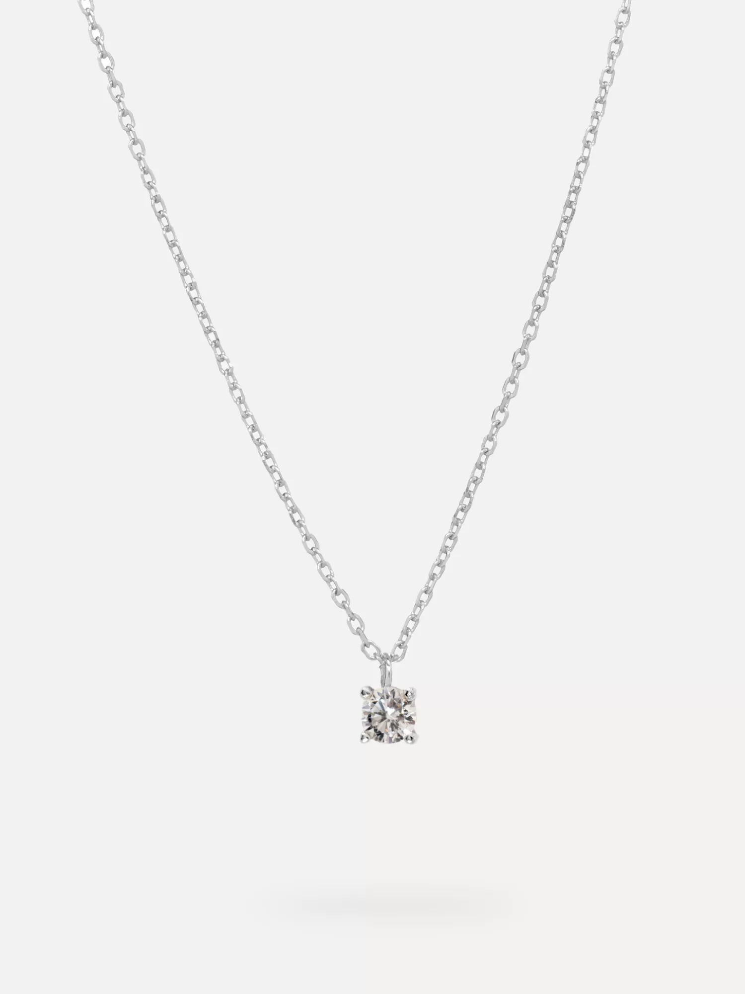 Les Soeurs Collier Romee Extra Fine Chain Rhinestone Silver Best Sale