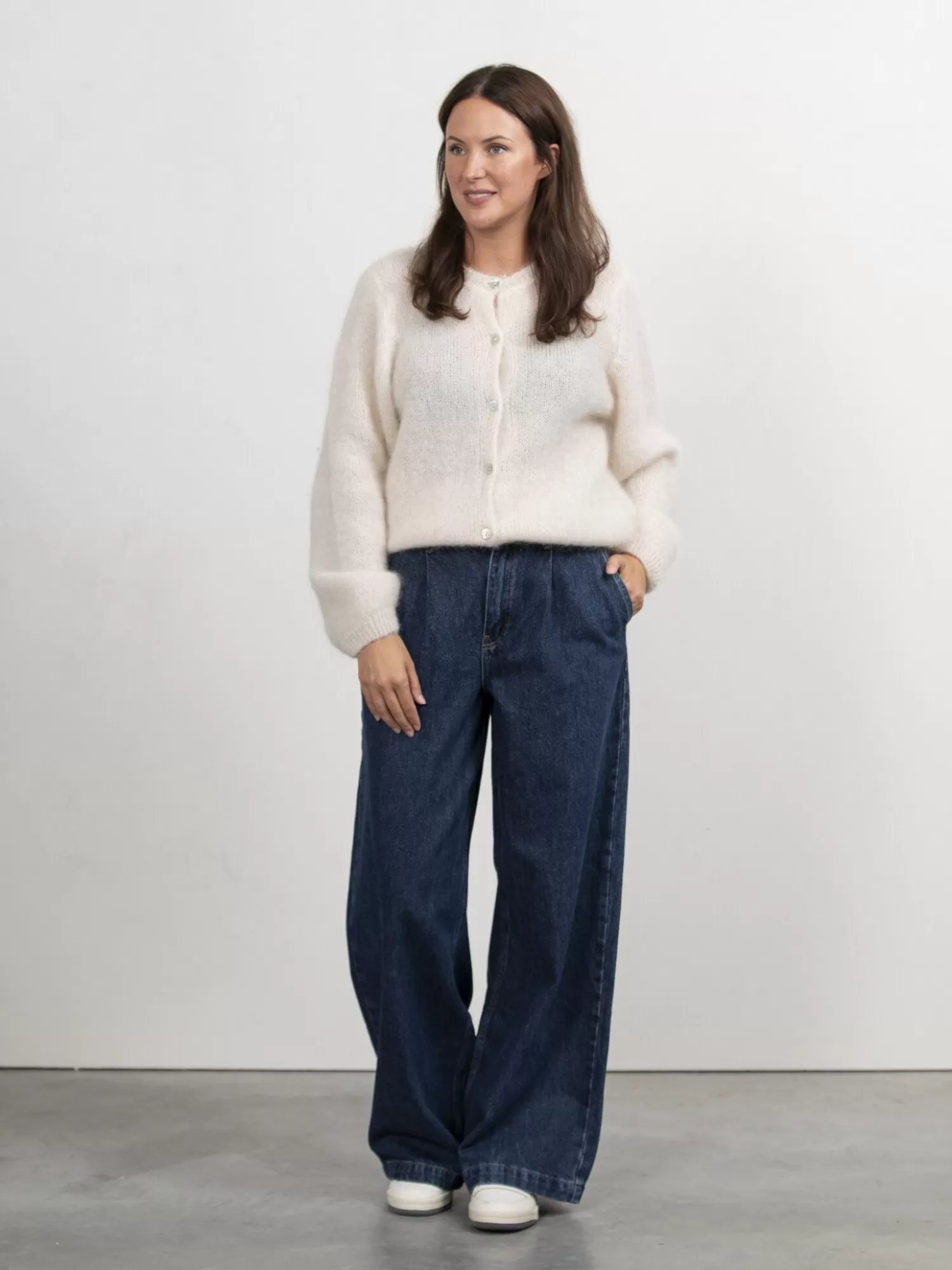 Les Soeurs Denim Plisse Aras Dark Blue Flash Sale