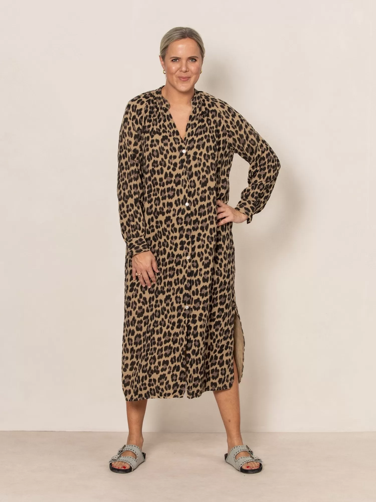 Le Marais Imprimee Robe Gigi Leopard Discount