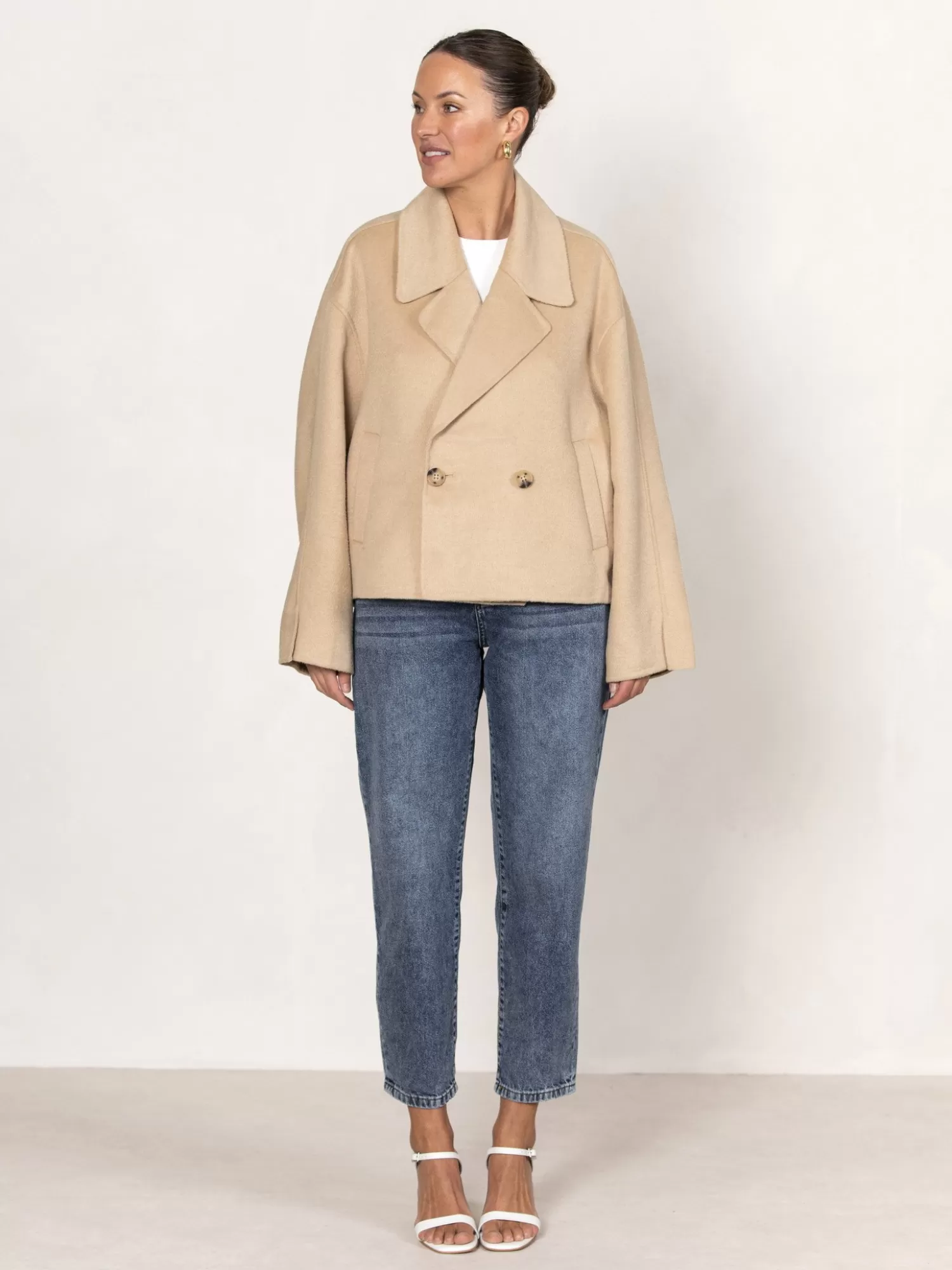 Les Soeurs Manteau Sloan Beige Discount