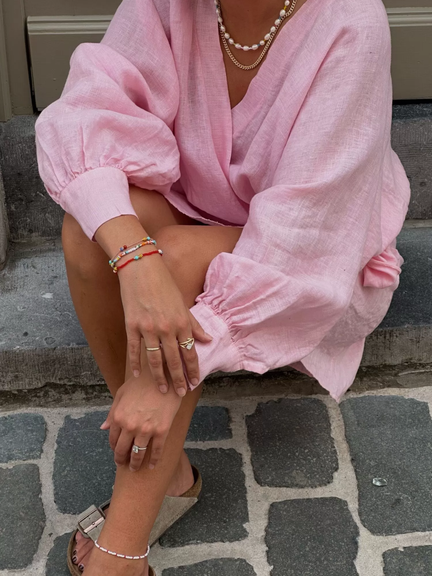 Le Marais Robe Cache-Coeur Alanis Light Pink Hot