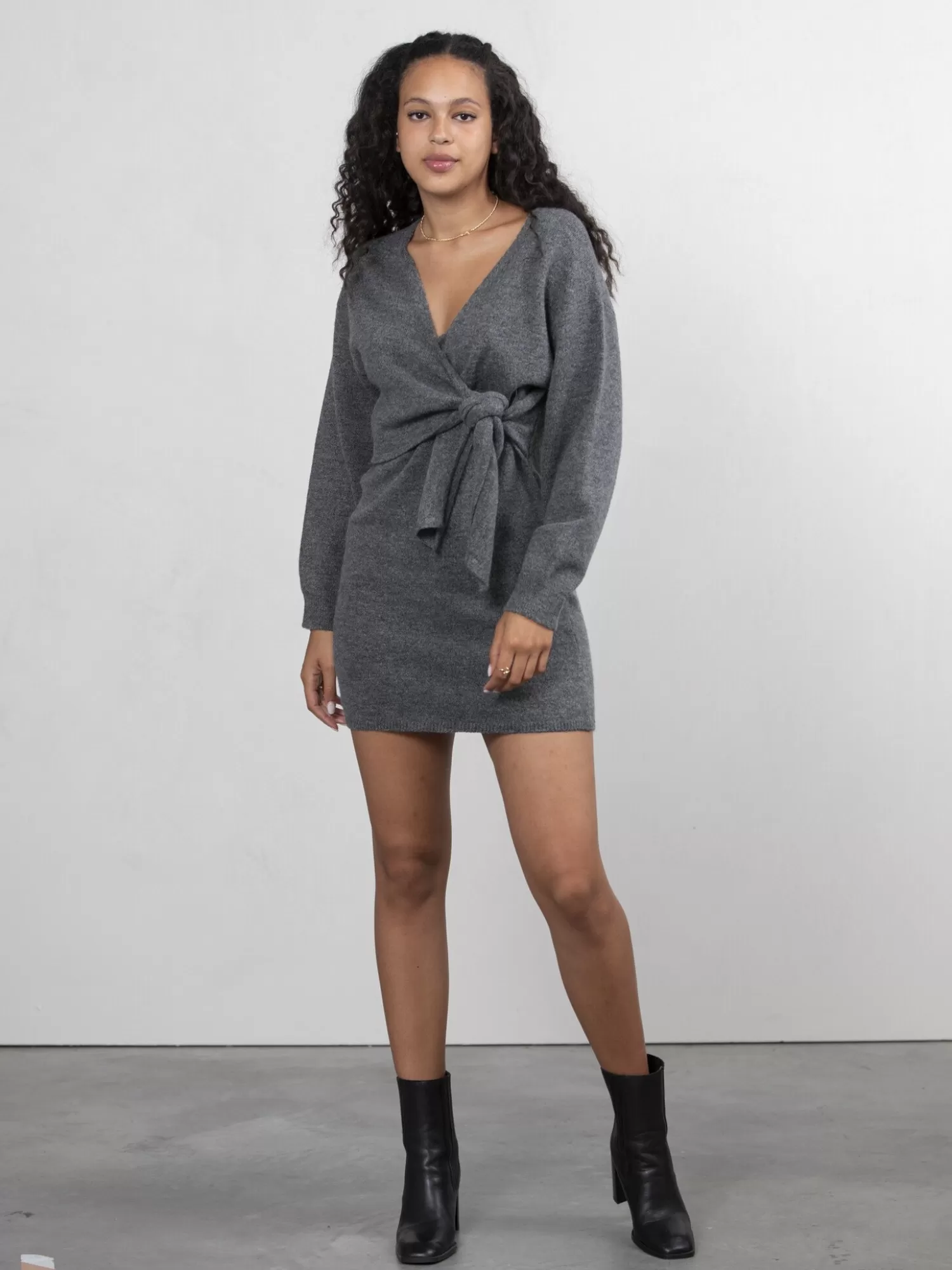 Edited Robe En Maille Loran Grey Melange Best Sale