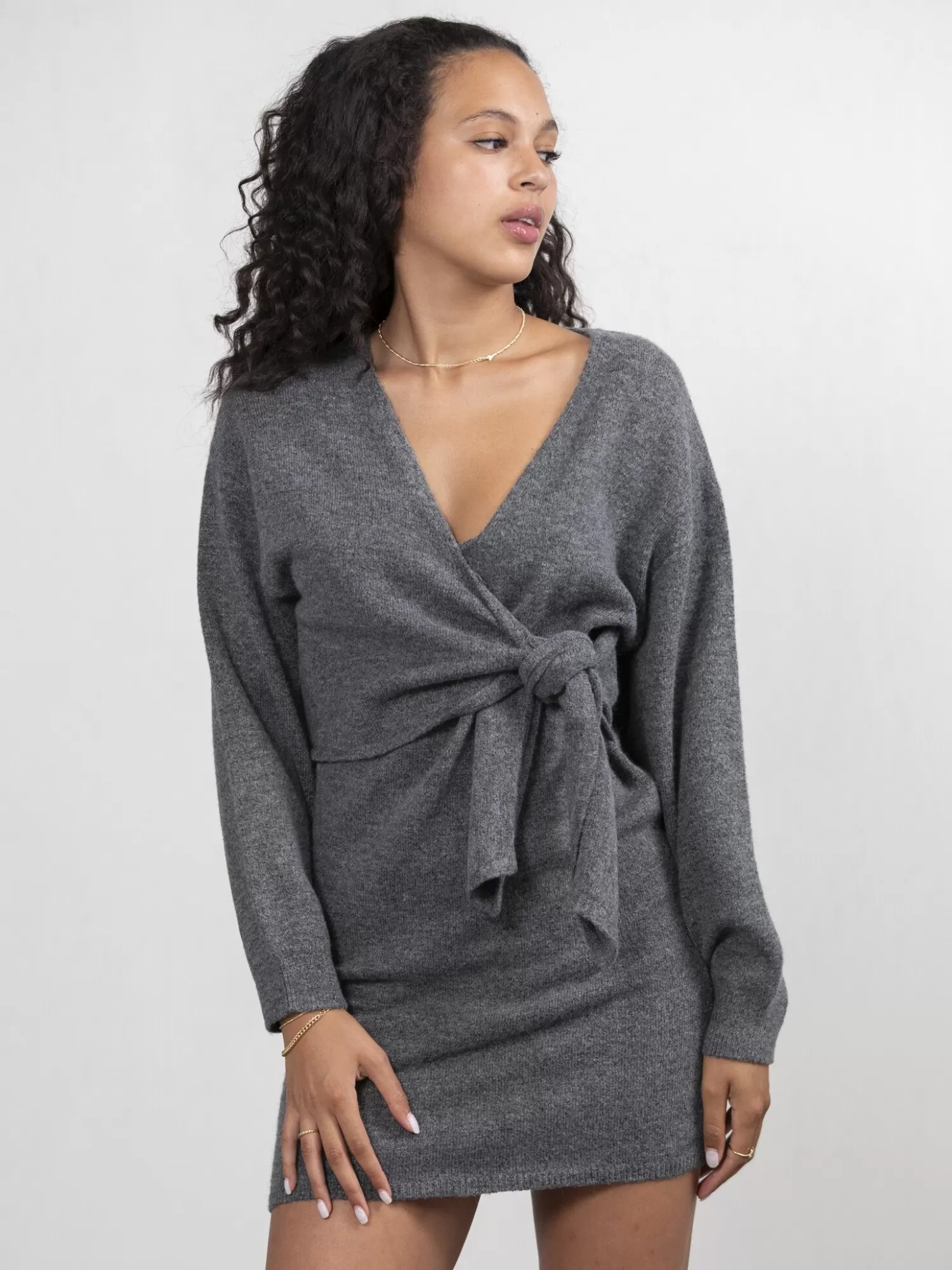 Edited Robe En Maille Loran Grey Melange Best Sale