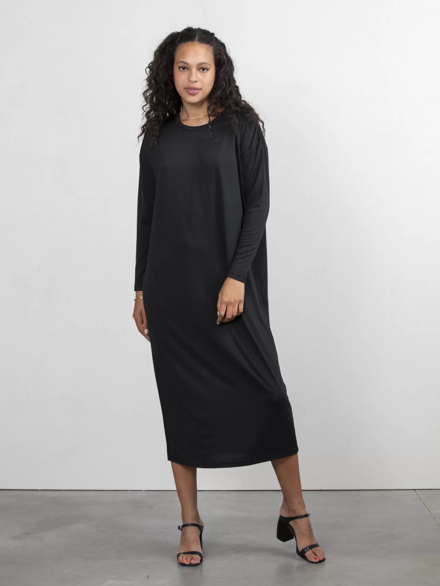 Les Soeurs Robe Longue En Jersey Anne Black New