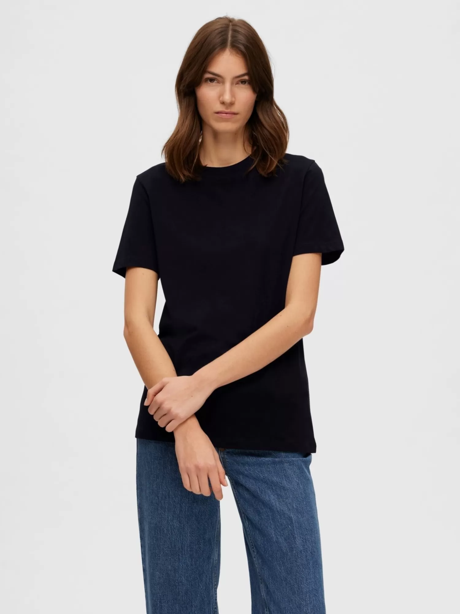 Selected T-Shirt Basic Black Online