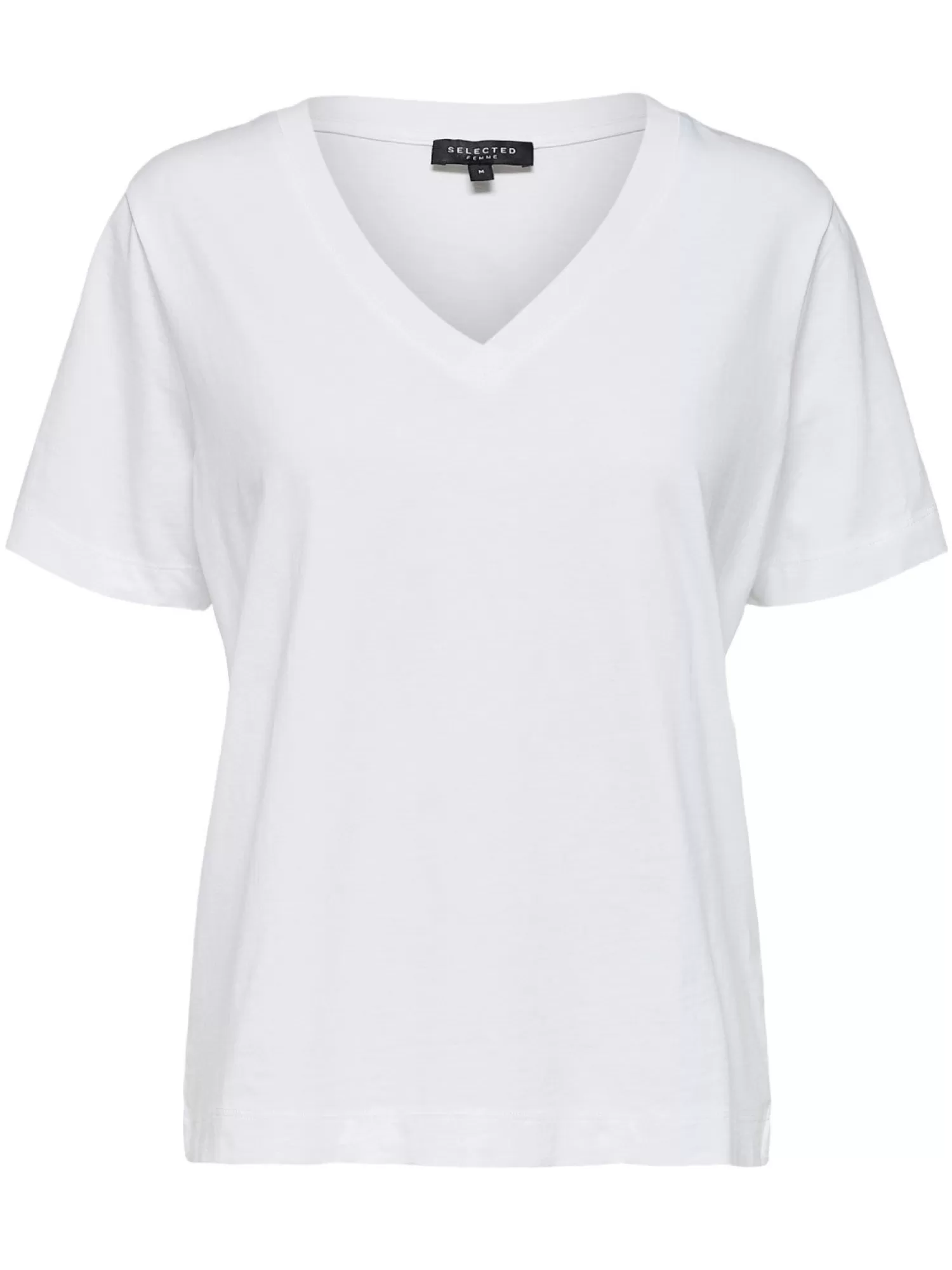 Selected T-Shirt Basique Avec Col En V Standard Hot