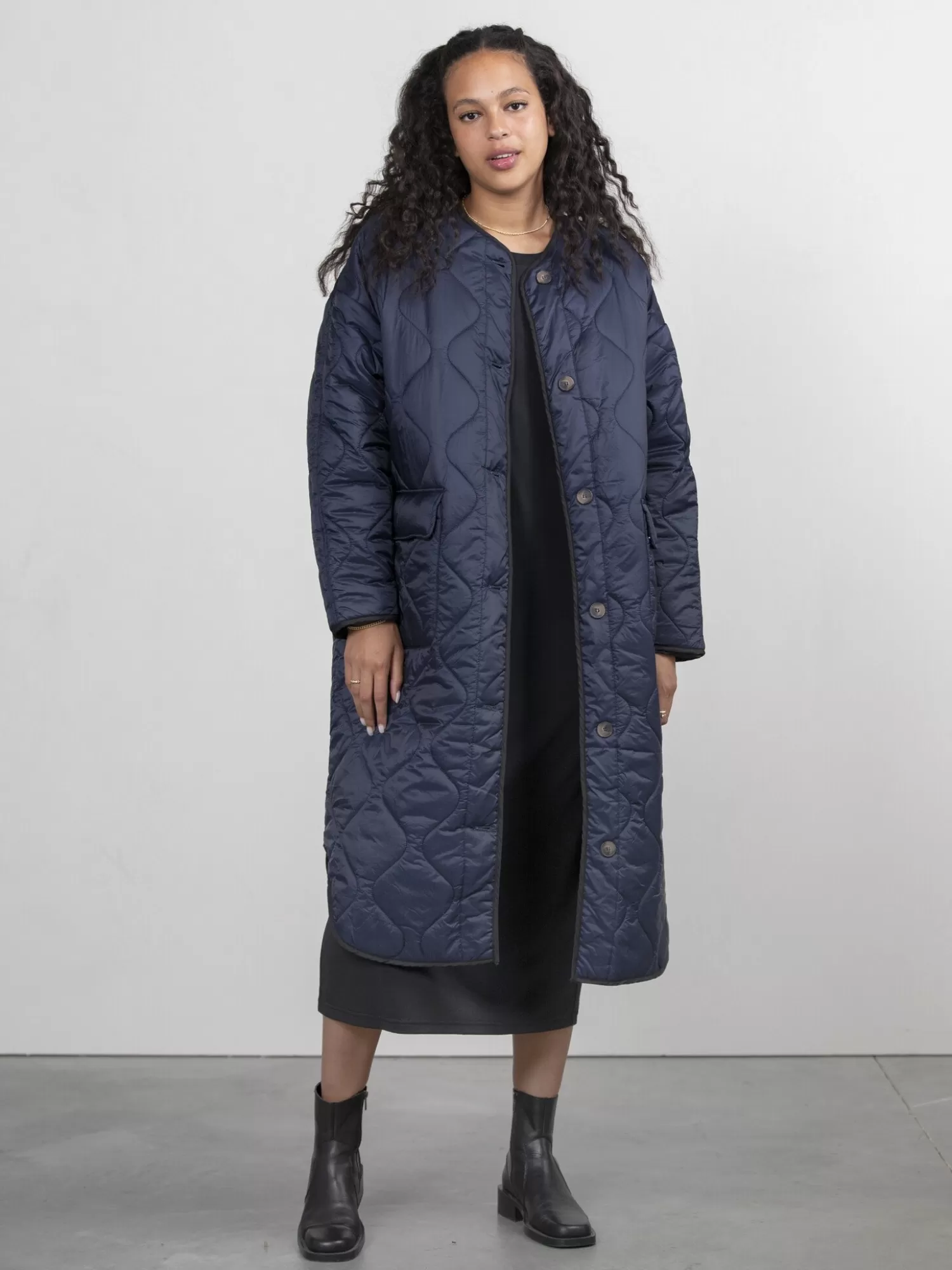 Les Soeurs Veste Reversible Matelassee Jen Dark Blue Shop